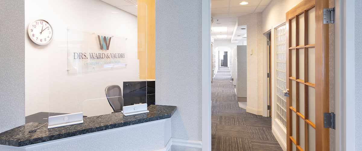 Reception area at Drs. Ward & Vaudry's office